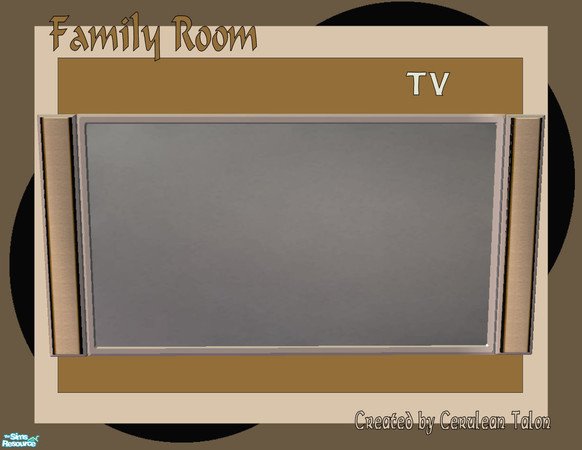 Sims 2 — Family Room - TV by Cerulean Talon — Elegance and comfort can be found in this inspiring television.