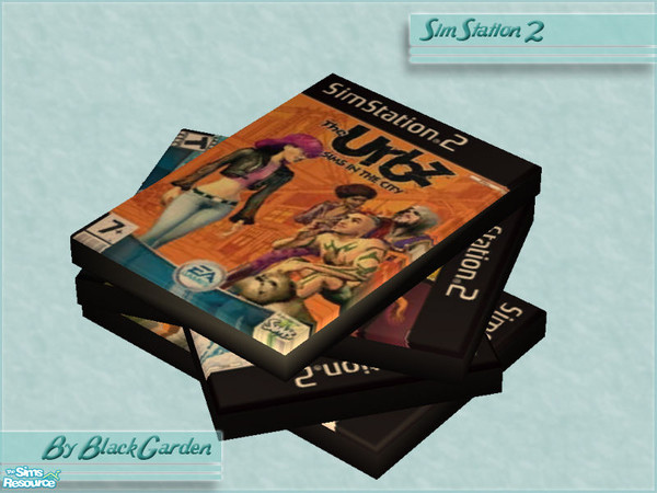Sims 2 — Messy SS2 Game Stack - Urbz by BlackGarden — A messy stack of SimStation 2 games cast aside by a sloppy Sim,