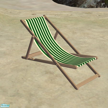 Sims 2 — Summertime- Beach Set - Lounge chair- green by simal10 — Beach furniture and clutter. Have fun!