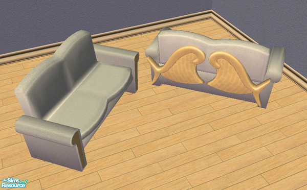 Sims 2 — Unleashed White Fabric Light Wood Recolor by simmyfan2852 — Part of the TS1 for TS2 Set 2- Unleashed Sofas Set!