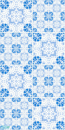 Sims 2 — Ocean - Wall 3 by footzoul — Part of the set Ocean, a set of walls and floors in refreshing blue colors.