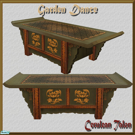Sims 2 — Garden Dance - Coffee Table by Cerulean Talon — Fung Shui, elegance and comfort combine to make this coffee