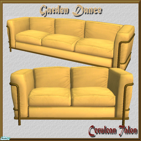 Sims 2 — Garden Dance - Sofa and Love Seat by Cerulean Talon — Fung Shui, elegance and comfort combine to make this sofa