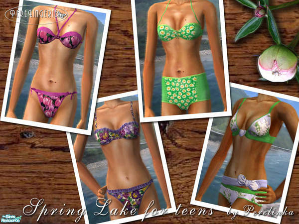 Sims 2 — SPRING LAKE for teens by perelinka — Swimsuits for teens - SPRING COLLECTION.