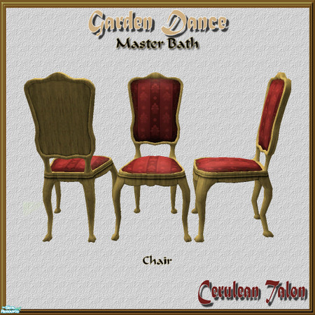 Sims 2 — Garden Dance Bath - Chair by Cerulean Talon — Fung Shui, elegance and comfort combine to make this chair an