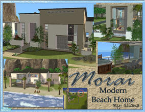 Sims 2 — Morai - 3 Bed Modern Beach Home by Illiana — This modern home on a 4x5 lot sits on a private beach and includes