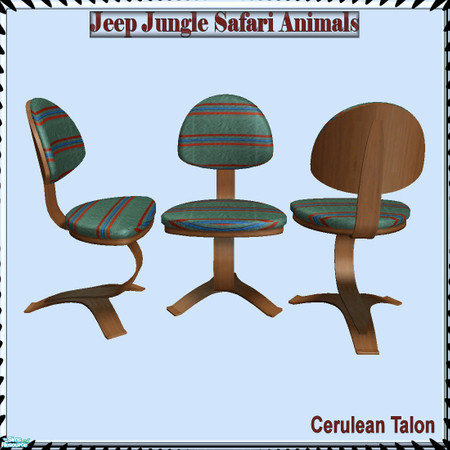 Sims 2 — Jeep Jungle Safari Animals - Desk Chair by Cerulean Talon — If your young Sim wants to live in the jungle they