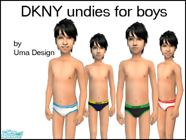 Sims 2 — DKNY undies for little boys-SET by Uma Design — Now your simmie boys can wear briefs! Enjoy!