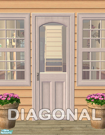 Sims 2 — Lakeside Door - Master Diag Mesh by Shakeshaft — Part of a set of Country Style Windows and Doors, comprising of