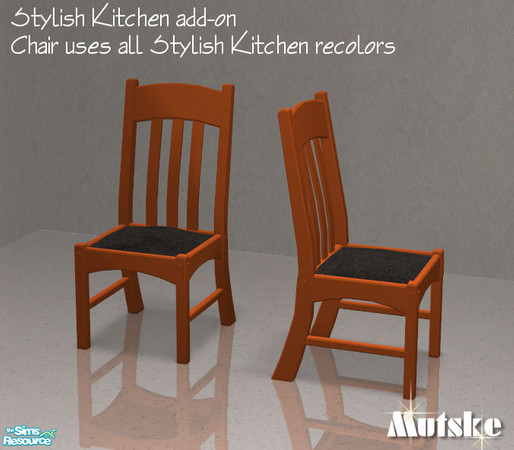 Sims 2 — Stylish Kitchen add-ons - Chair  by Mutske — Uses all texture from the Stylish Counter.