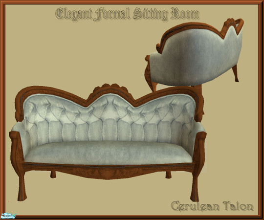 Sims 2 — Elegant Formal Sitting Room - Love Seat by Cerulean Talon — This love seat offers deep, rich textures, classic
