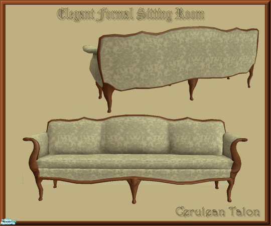Sims 2 — Elegant Formal Sitting Room - Sofa by Cerulean Talon — This sofa offers deep, rich textures, classic lines and a