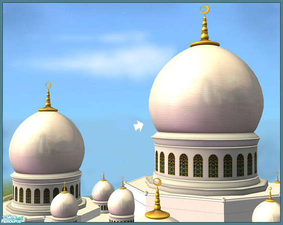 Sims 2 — Mosque Dome #4 by senemm — A set of 5 different sized glistening domes inspired by Abu Dhabi\'s newly built