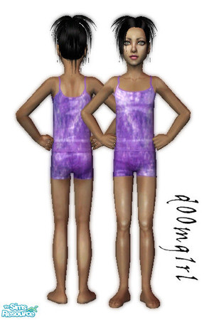 Sims 2 — Tye Dye Undies - Collection - Purple by d00mg1rl — Purple tye dye undies for your Sims