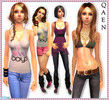 Sims 2 — QaenSet_o38 by Qaen — 4 new everyday for female teen sims.I hope you like them.Enjoy!