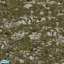 Sims 2 — Realistic Terrain Paint Set 13 - Grassy Rock 01  by ayyuff — grassy rock