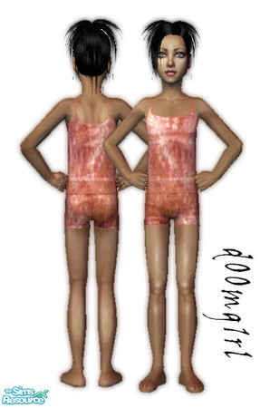 Sims 2 — Tye Dye Undies - Collection - Peach by d00mg1rl — Peach tye dye undies for your Sims