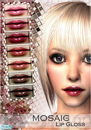 Sims 2 — UM MOSAIC Lip Gloss by UM_Creations — 11 colors for a perfect look. Enjoy! UM