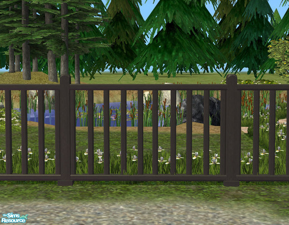 Sims 2 — Lakeside Fence - Grey by Shakeshaft — Part of a set of New Fences, Gates and Porch Railings to match the