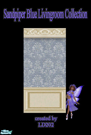 Sims 2 — Sandpiper Blue Livingroom Wallpaper Collection  by LD202 — There are 10 items to this collection. This is