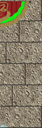 Sims 2 — EriduSerpent~ Coat Of Arms Castle Set - Rcw15a by eriduserpent — Part of a set. 2 part sash wall. Designed By