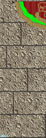 Sims 2 — EriduSerpent~ Coat Of Arms Castle Set - Rcw15b by eriduserpent — Part of a set. 2 part sash wall. Designed By