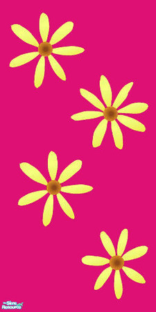 Sims 2 — Flower Power Wall Pt 2 - Magenta by PenelopeT — Colorful walls and floors...part 2. Enjoy!
