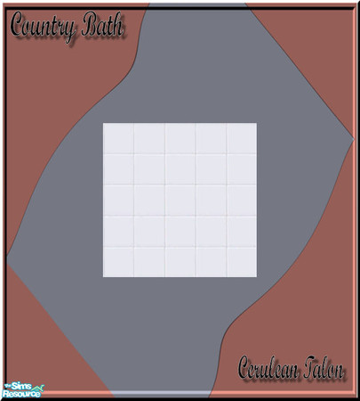 Sims 2 — Country Bath - White Tile Floor by Cerulean Talon — White on White on White tile for any home or business.