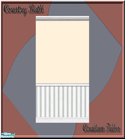 Sims 2 — Country Bath - Cream & White W Crown Beadboard by Cerulean Talon — Simplicity with lots of character help