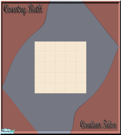 Sims 2 — Country Bath - Cream Tile Floor by Cerulean Talon — Simplicity with lots of character help this tiled floor to