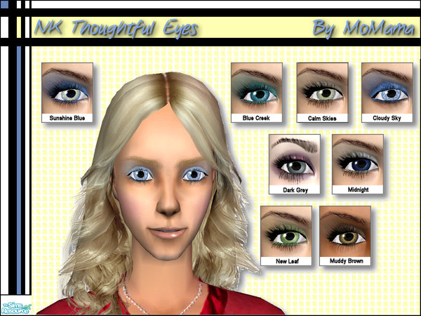 Sims 2 — NK Thoughtful Eyes by MoMama — A set of eyes that show hidden thoughts in their depths.