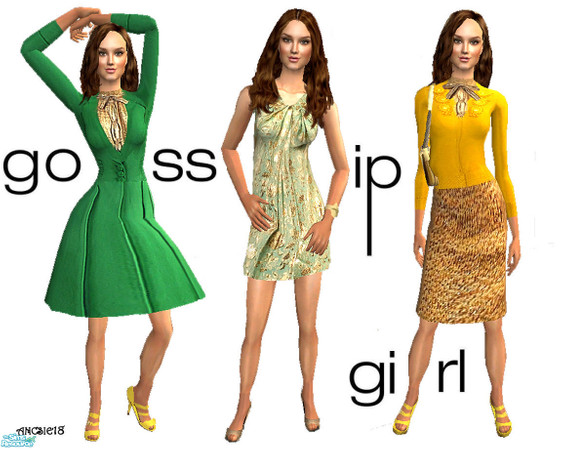 Sims 2 — Gossip Girl - Goodbye from the 2nd season by ancsie18 — Amazaing set with 3.1 Philip Lim dress, Milly cardigan,