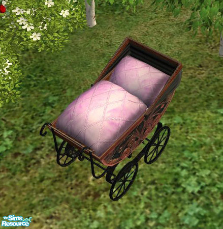 Sims 2 — Babypram - Extra Bedding pink by ShinoKCR — 