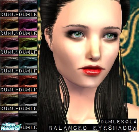 Sims 2 — Balanced eyeshadow in 14 shades by dumlekola — A set of 14 eyeshadows.