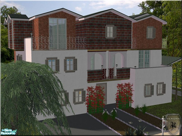 Sims 2 — V-128 by Veronn — ONLY TSR AND MAXIS ... 3x3 medium lot, see recommanded item for downloading \'Growing Green