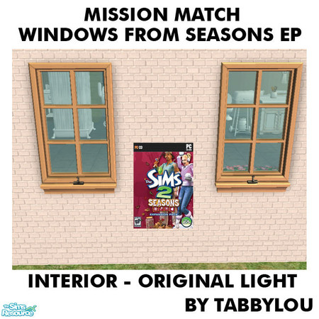 Sims 2 — TL - MM JustVisiting+TruthDividerWinFrameInt OrigLightWd by TabbyLou — Maxis Original Light Wood Interior Frame
