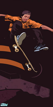 Sims 2 — MRC Urban Art Wall 7 - panel 2 by MidnightRose — Sim teens are going crazy with the spray cans! Lucky for them