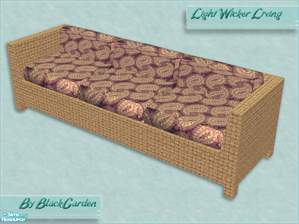 Sims 2 — Light Wicker Living - Paisley Cushions by BlackGarden — Paisley cushions for my wicker furniture. Recolours
