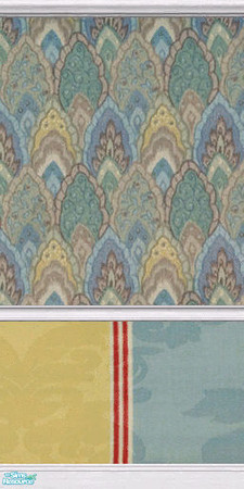 Sims 2 — Spritely Blue & Yellow Wall by VictoriaGrace — Vivacious walls for Sims who love the blues