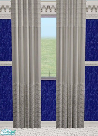 Sims 2 — Cobalt Elegance Living Set - Curtains by Riverwillows — Lovely blue and white living set. Set contains slave