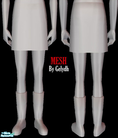 Sims 2 — MESH - Converted Skirt and U-Boots for Adult Females (REA33) by gelydh — New adult female bottoms mesh converted