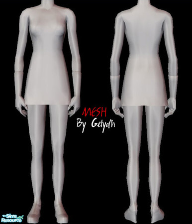 Sims 2 — MESH - Short Dress and Wedges for Adult Females (REA31) by gelydh — New full body mesh for adult females with