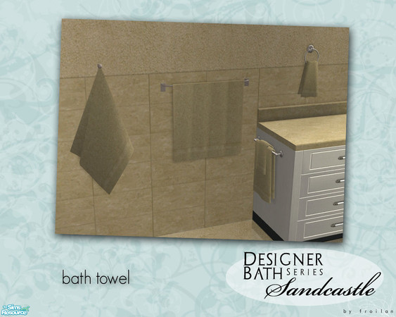 Sims 2 — Designer Bathroom - Sandcastle - Bath Towel by froilan — Immerse your sims in luxury with their new designer