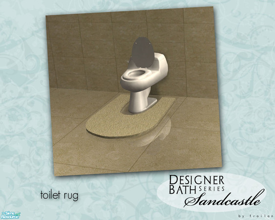 Sims 2 — Designer Bathroom - Sandcastle - Toilet Rug by froilan — Immerse your sims in luxury with their new designer