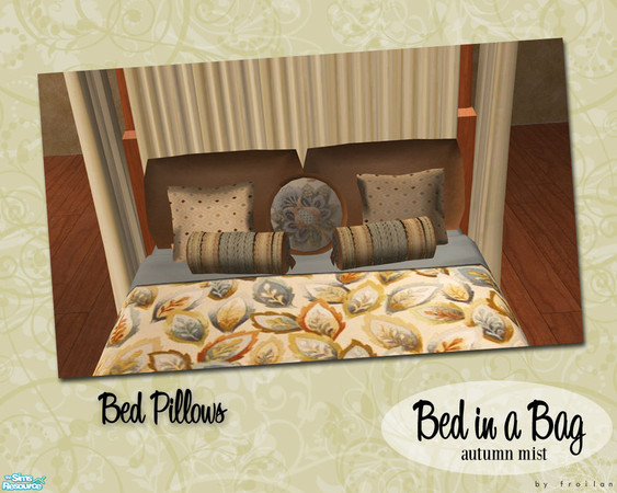 Sims 2 — Bed in a Bag - Autumn Mist-Bed Pillows by froilan — Everything you need in one neat package! Your sims will
