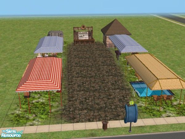 Sims 2 — Market  by yas345 — This outdoor market comes with all the stands your sims need!!