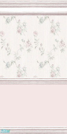 Sims 2 — Delicate Rose 3 by katalina — Delicate pastel flowered walls give pure innocent charm. Enjoy!