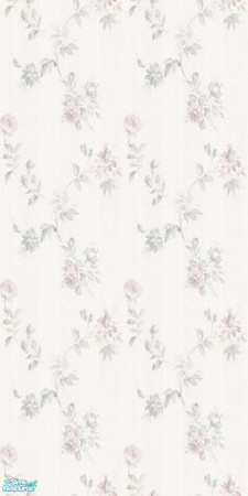 Sims 2 — Delicate Rose by katalina — Delicate pastel flowered walls give pure innocent charm. Enjoy!