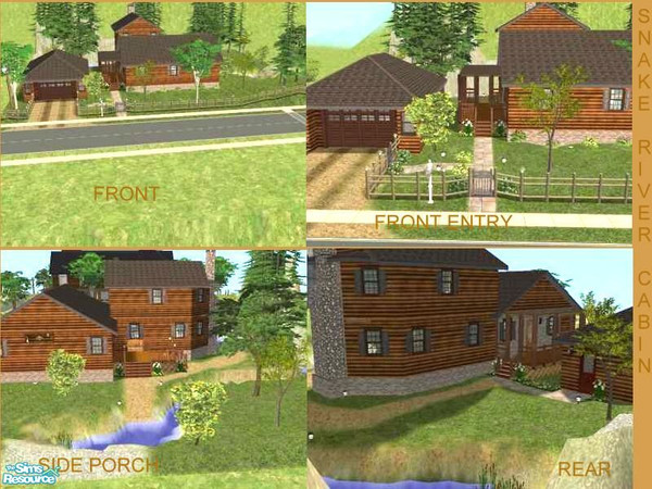 Sims 2 — Snake River Cabin by Kamus4547 — Built next to Snake River this cozy cabin is perfect for a single Sim. Large