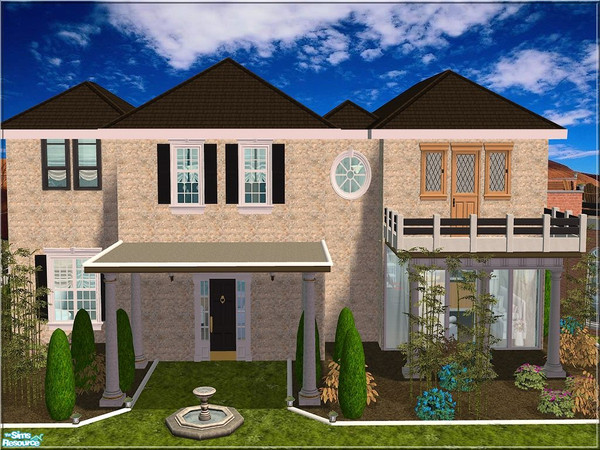 Sims 2 — V-86 by Veronn — ** Only TSR and Maxis ** Country style,3x3 medium lot,2 bathroom,3 livingroom and american